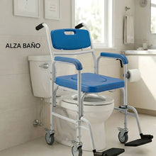 Silla de Ruedas para Baño y WC con Asiento Acolchado - Aluminio Premium 3 en 1 | Oneder