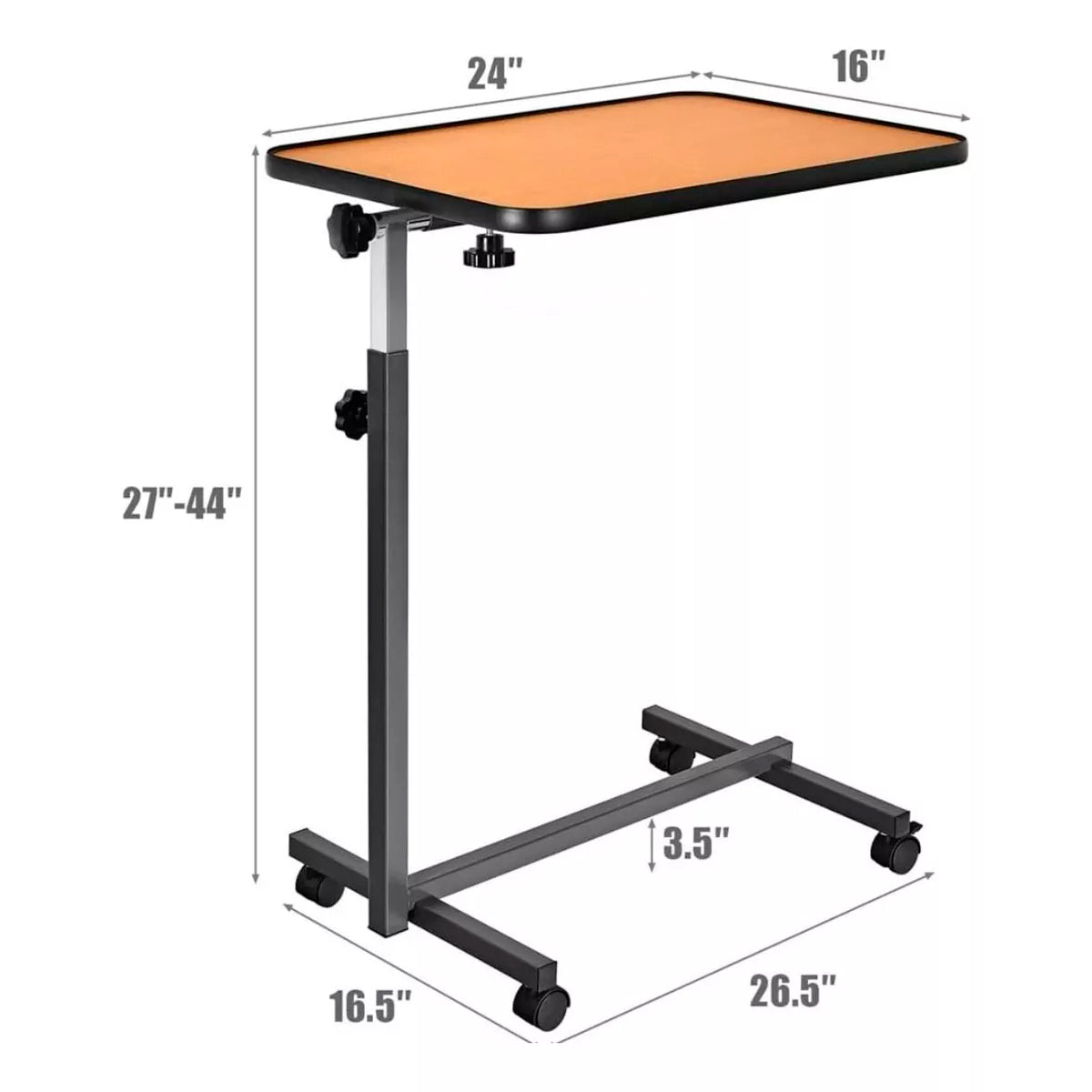 Mesa Reclinable Lateral Hospitalario Cama Altura Ajustable 1101A