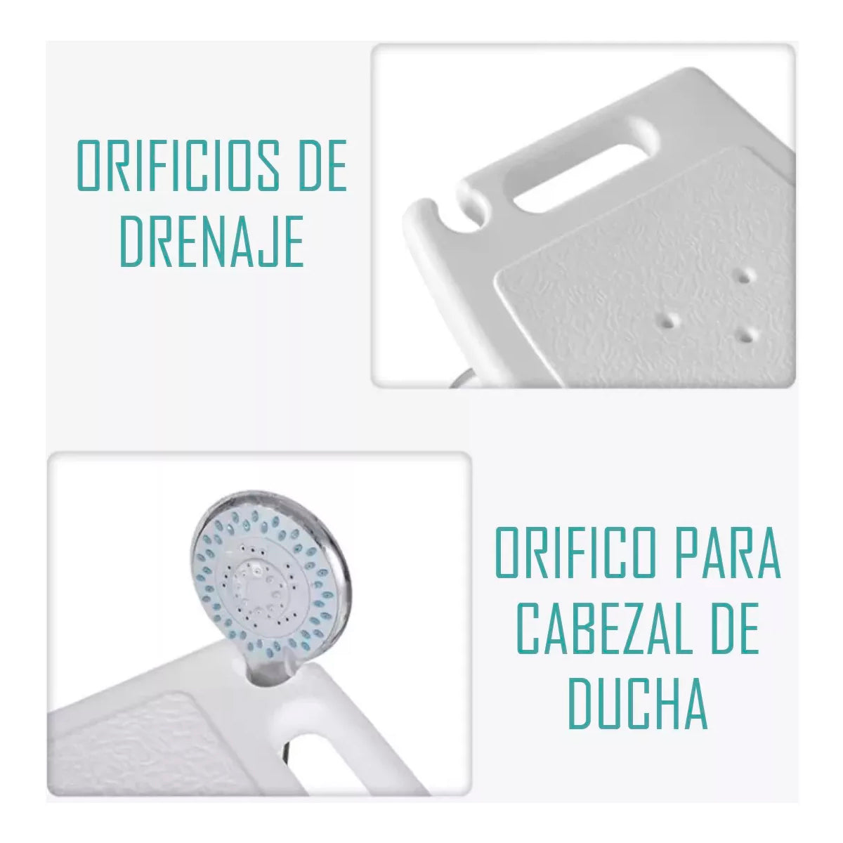 Silla Piso De Ducha Para Baño Altura Ajustable Portatil 301A