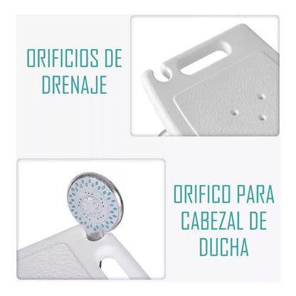 Silla Piso De Ducha Para Baño Altura Ajustable Portatil 301A