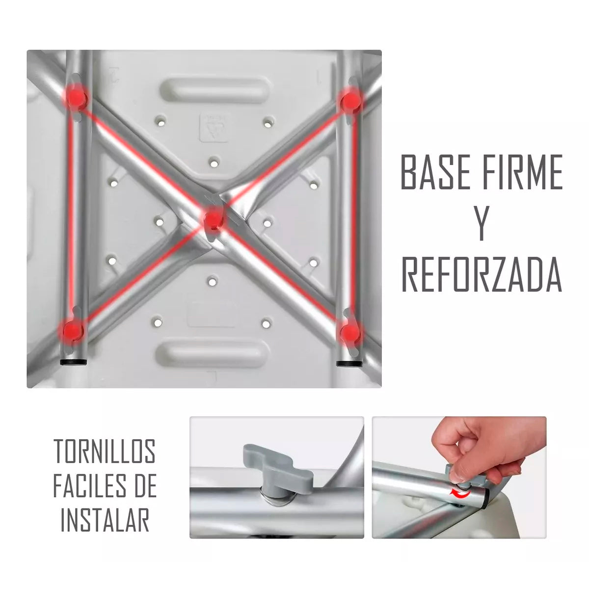 Silla Piso De Ducha Para Baño Altura Ajustable Portatil 301A