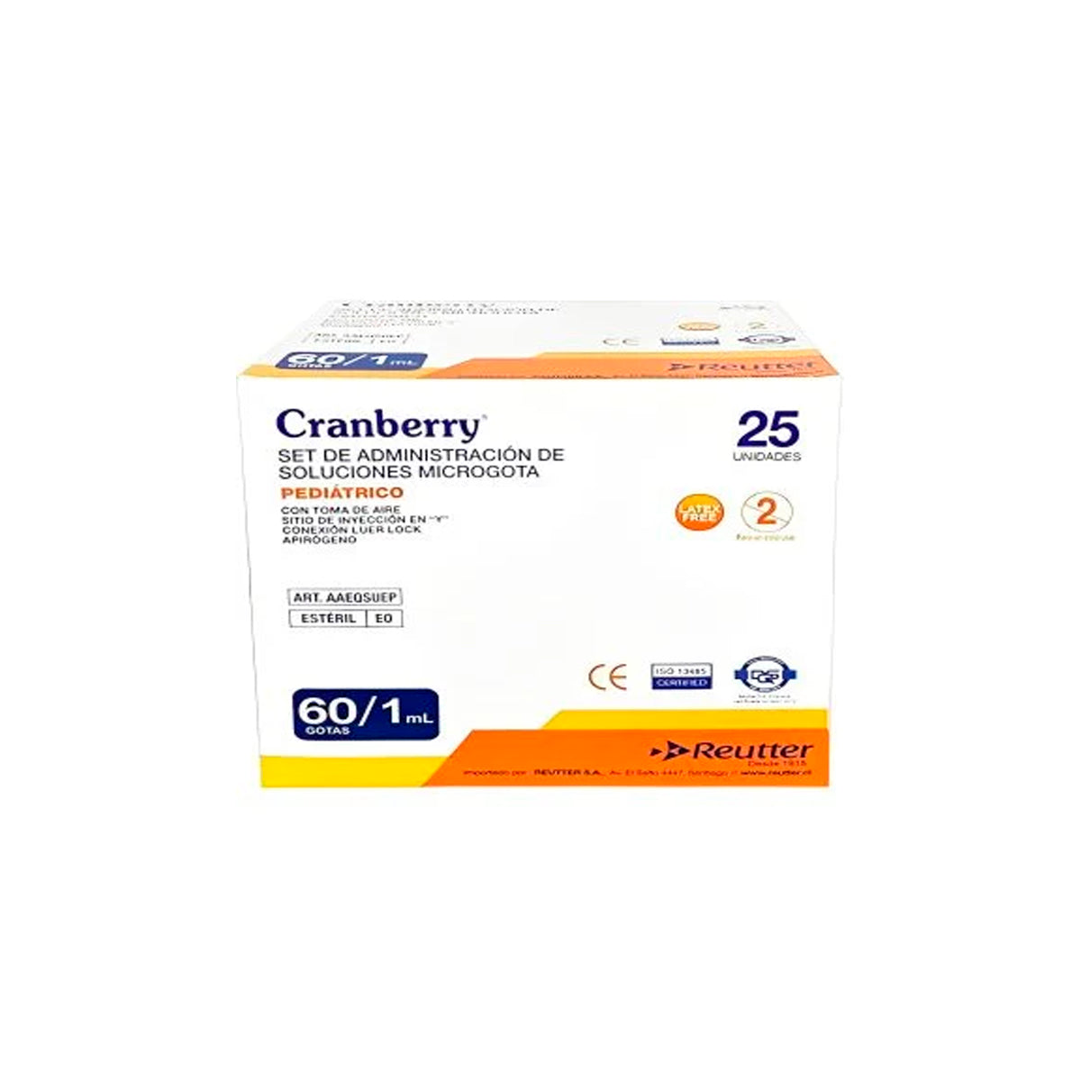 Bajada De Suero Macrogota 60/1 Cranberry X 25 Unidades