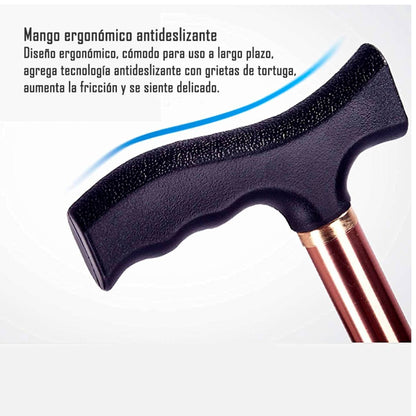 Baston Ortopedico Altura Regulable Adulto Mayor Bronce