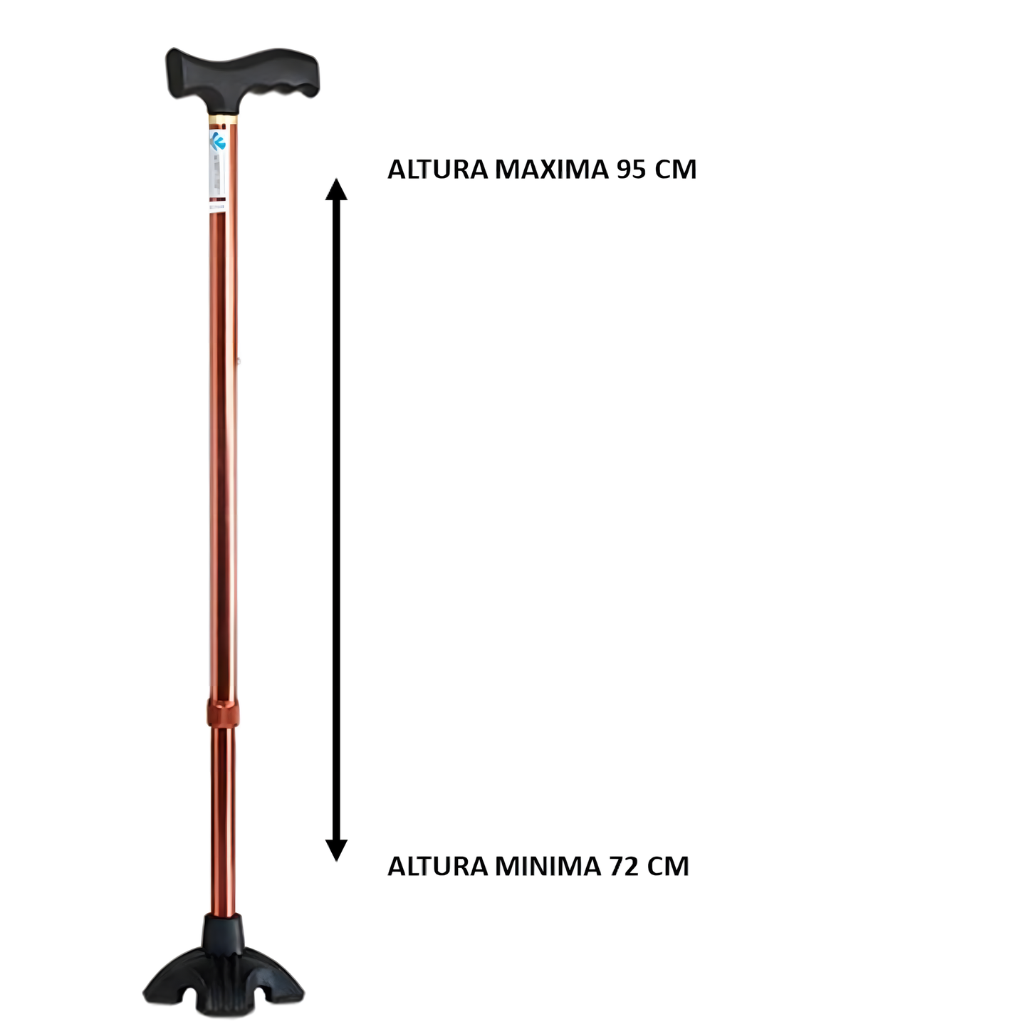 Baston Ortopedico Altura Regulable Adulto Mayor Bronce