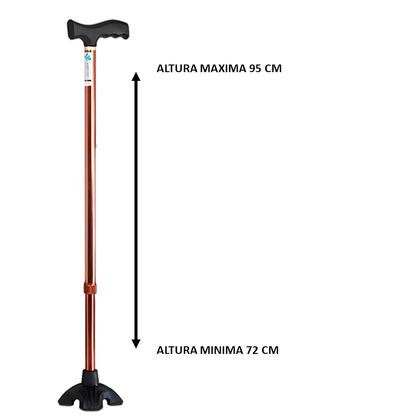 Baston Ortopedico Altura Regulable Adulto Mayor Bronce