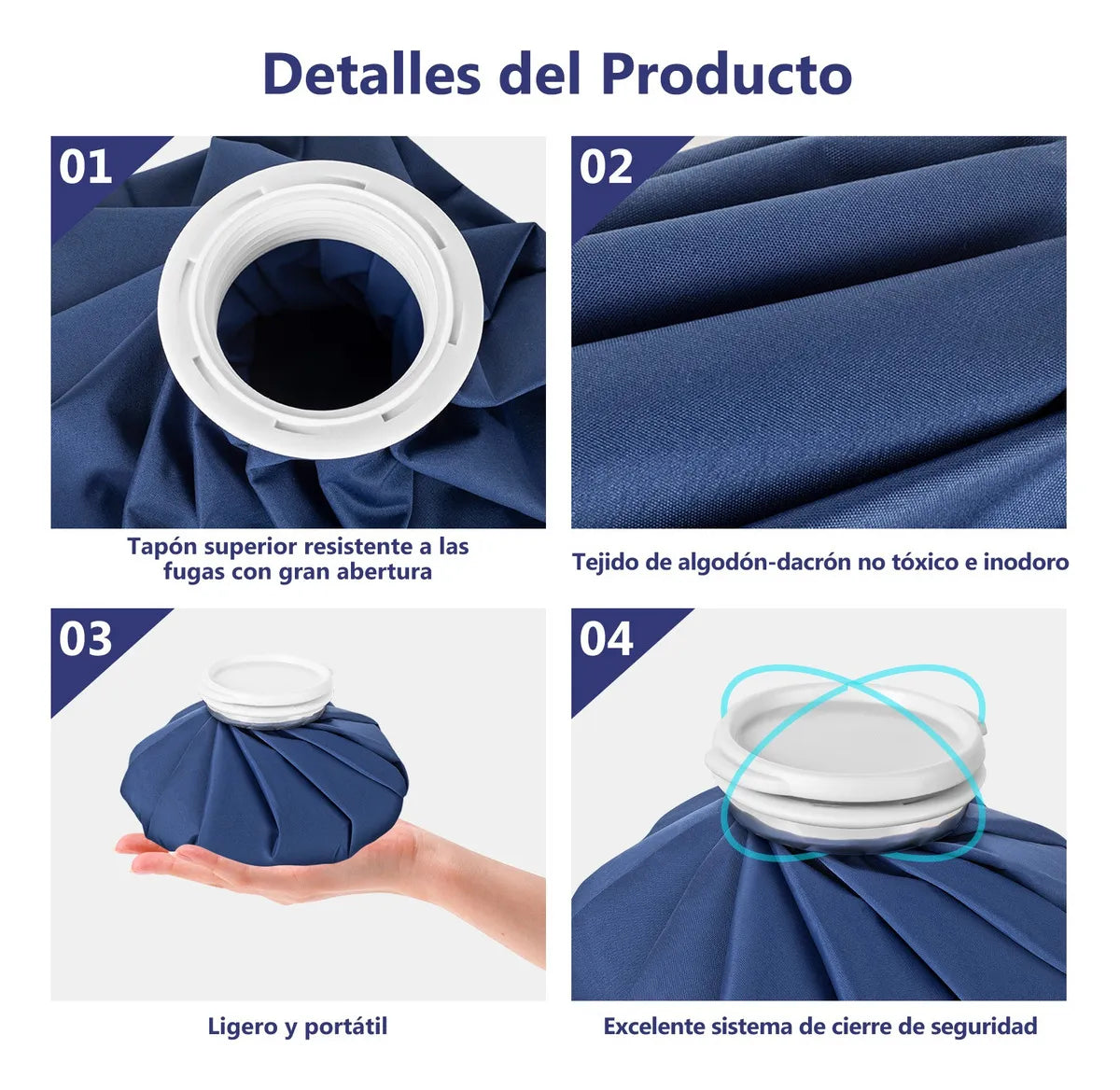 Kit 3 Bolsas De Poliéster Sellada Para Hielos O Agua