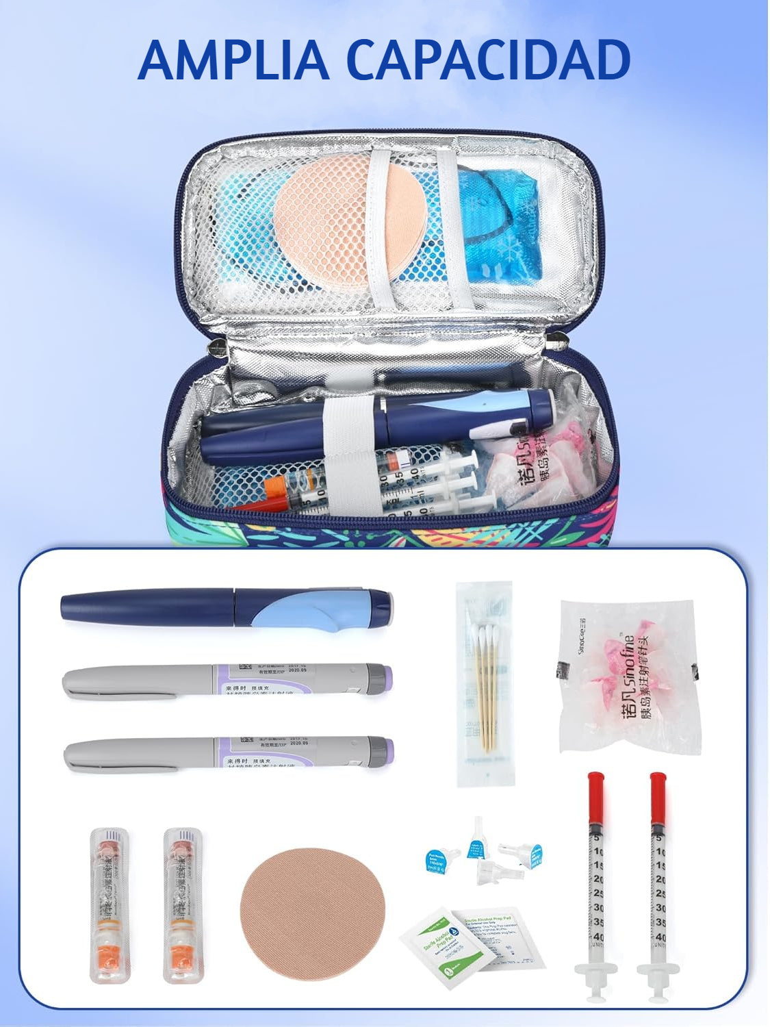 Bolso Estuche Porta Insulina Refrigerante Cooler Para Viaje