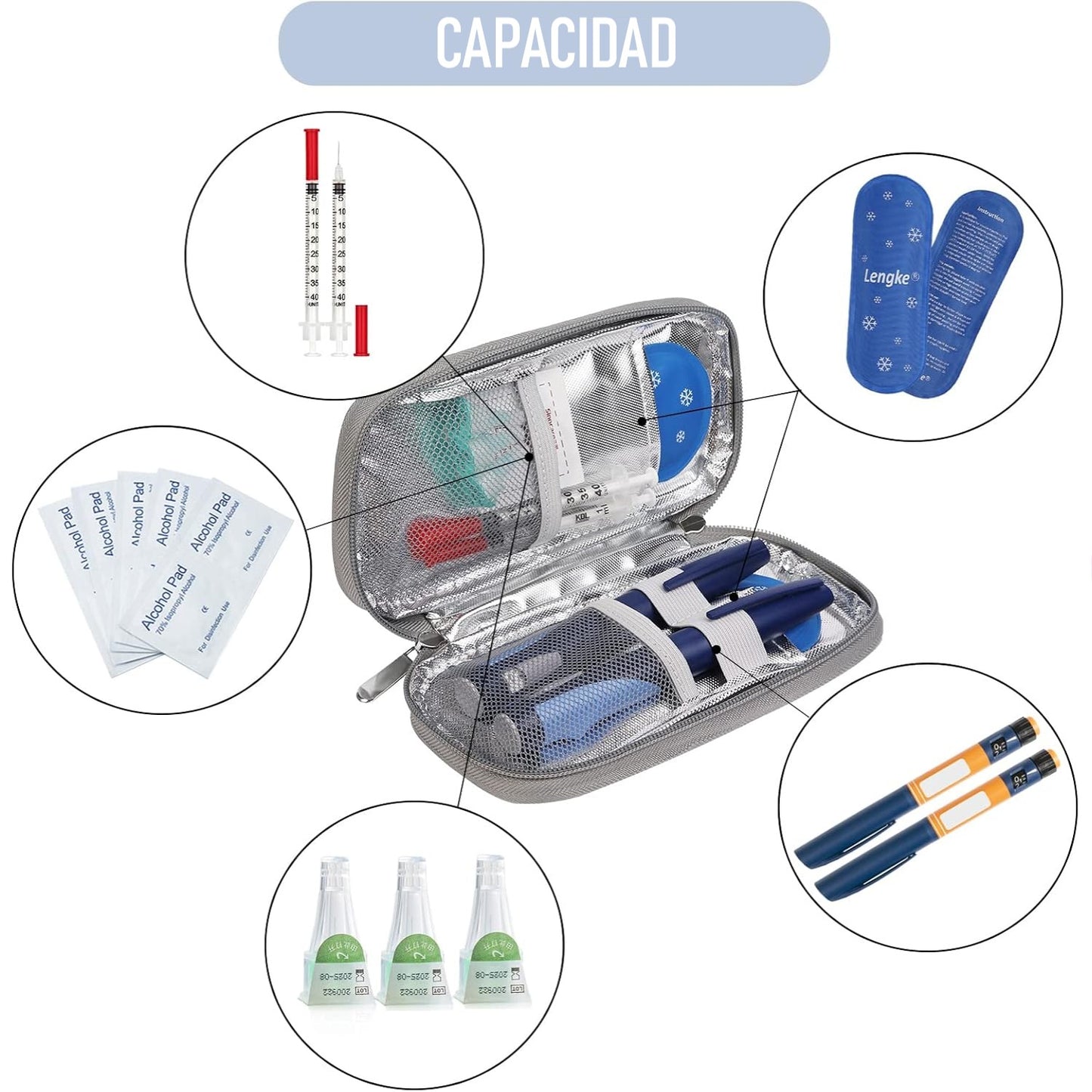 Bolso Enfriador Estuche Portatil De Viaje Insulina Cooler Refrigerante