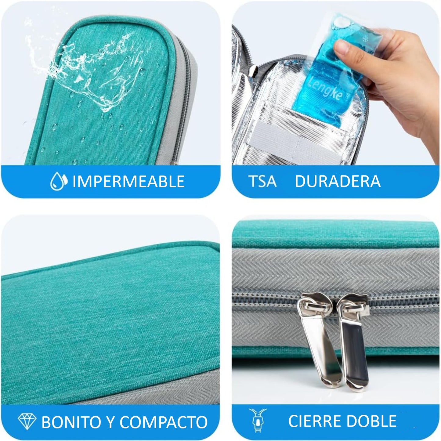 Bolso Estuche Para Viaje Porta Insulina Enfriador De Medicamento Portatil