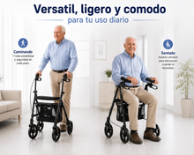 Andador 4 Ruedas Burrito Con Asiento Y Canasto Plegable 1004D
