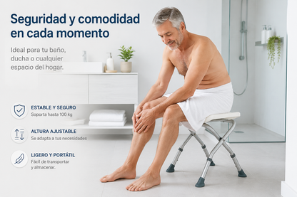 Piso O Banca De Ducha Plegable Con Altura Regulable 203C