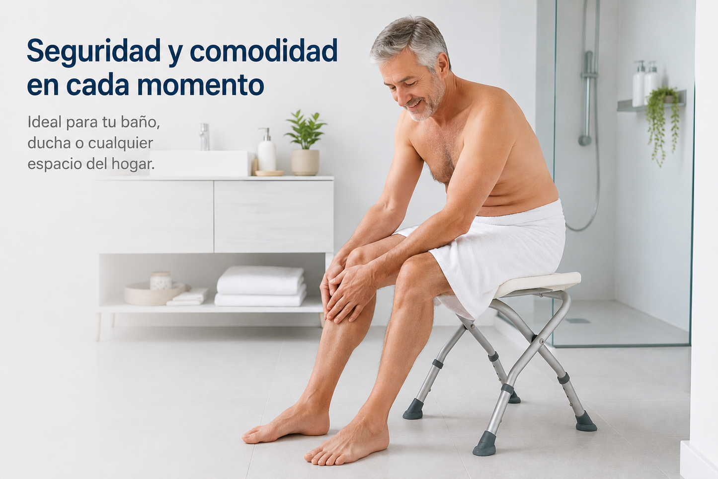 Piso O Banca De Ducha Plegable Con Altura Regulable 203C