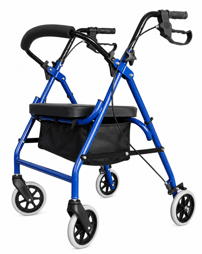 Andador Burrito Ortopedico Plegable 4 Ruedas Bolso Y Asiento 3004B-1
