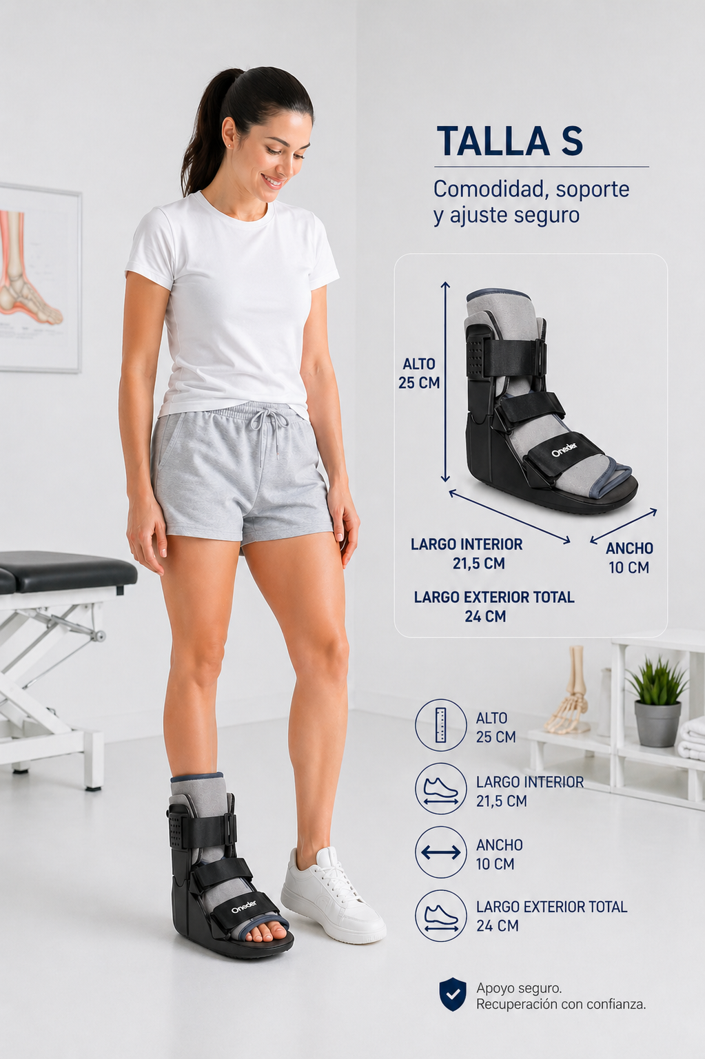 Bota Ortopedica Inmovilizadora Corta Premium Liviana