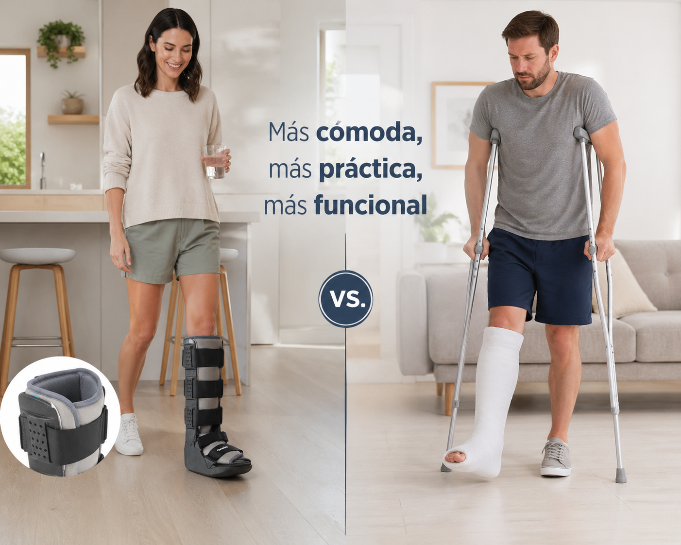 Bota Larga Ortopédica Inmovilizadora Liviana Premium