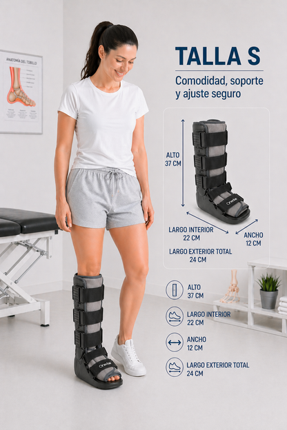 Bota Larga Ortopédica Inmovilizadora Liviana Premium