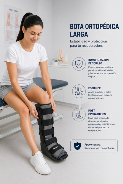 Bota Larga Ortopédica Inmovilizadora Liviana Premium