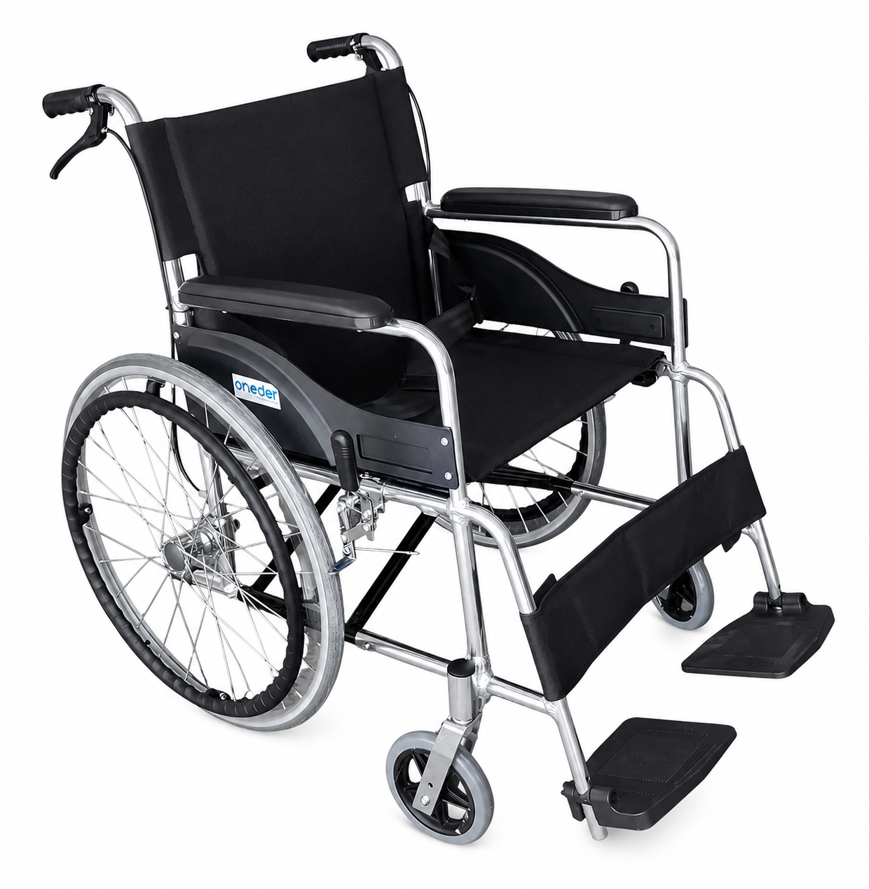 Silla De Ruedas Aluminio Liviana Plegable Doble Freno Oneder