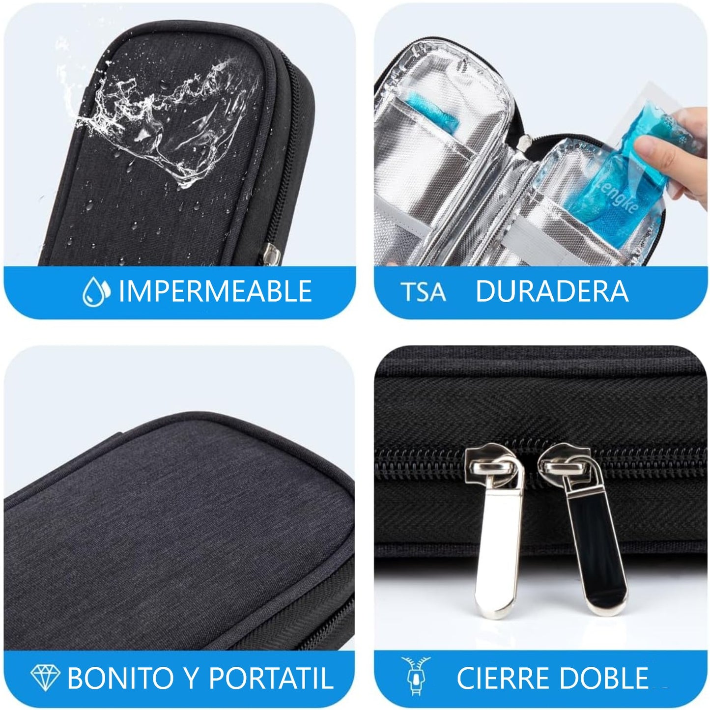 Bolso Enfriador Estuche Cooler Porta Insulina Para Viaje Refrigerante