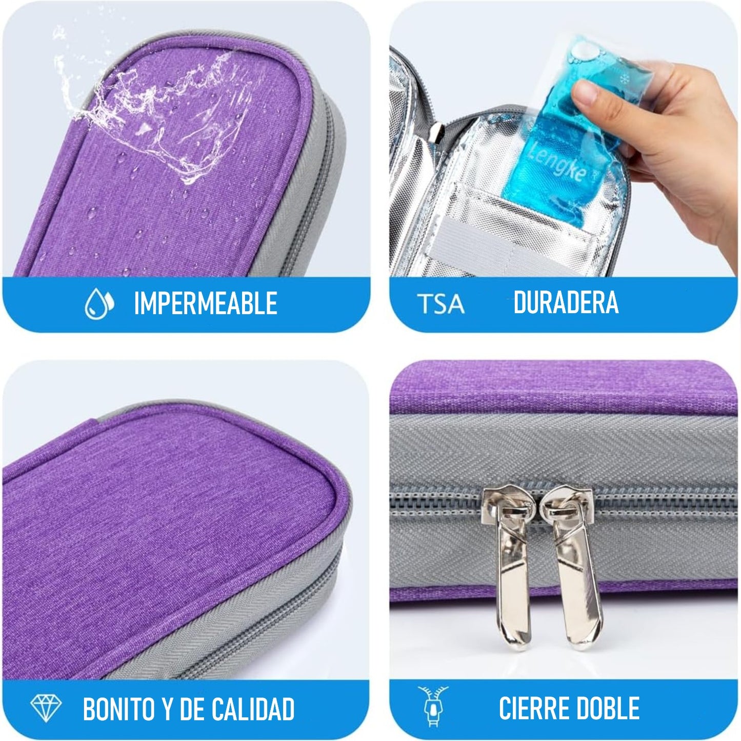 Bolso Estuche Portatil De Viaje Medicamento Insulina Cooler Enfriador