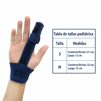 Ferula Inmovilizador Dedo Indice Medio Anular Pediatrico