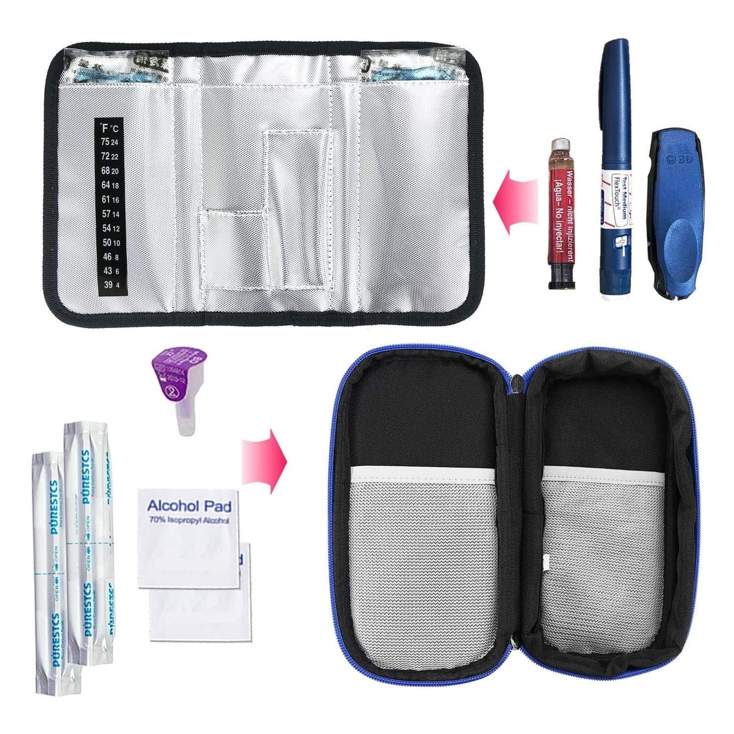 Bolso Enfriador Para Viaje Estuche Porta Insulina Portatil Medicamento