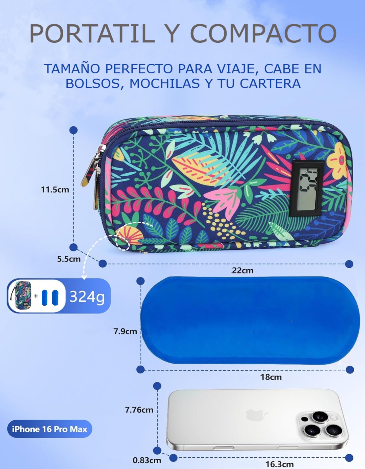 Bolso Estuche Porta Insulina Refrigerante Cooler Para Viaje