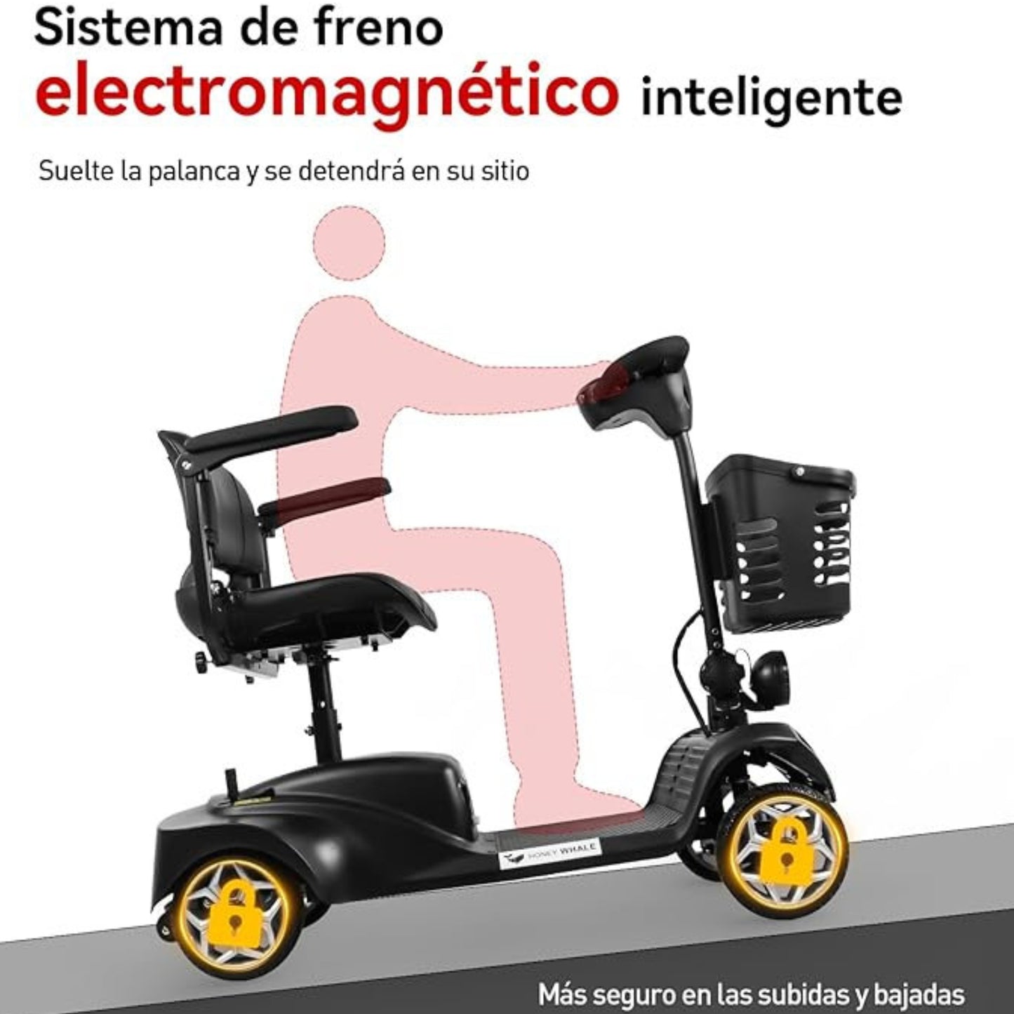 Silla Scooter Electrico Cuatro Ruedas Con Asiento Giratorio 360 Grados YL-07