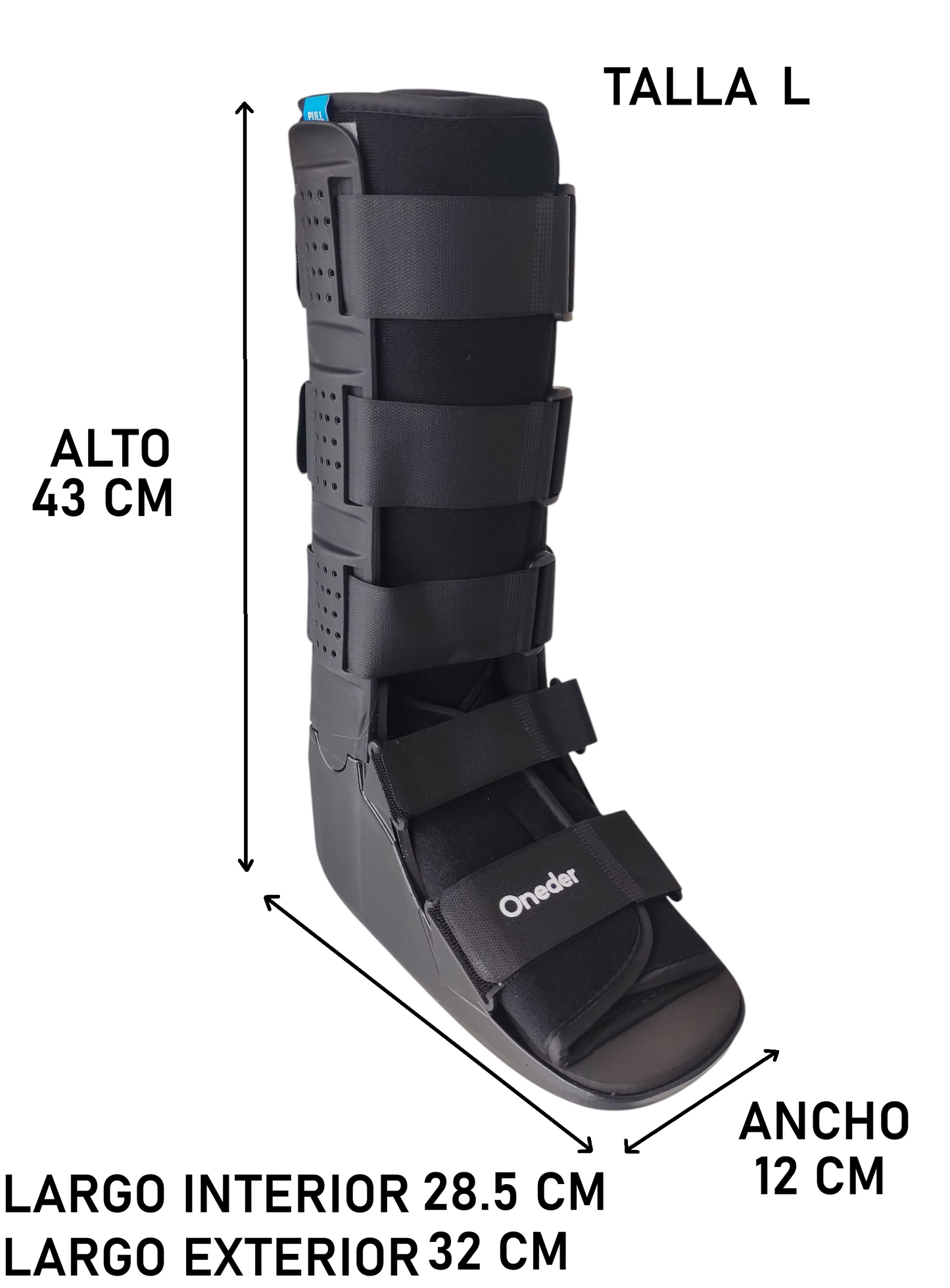 Bota Ortopédica Cam Walker Larga Premium Pie Adulto Oneder