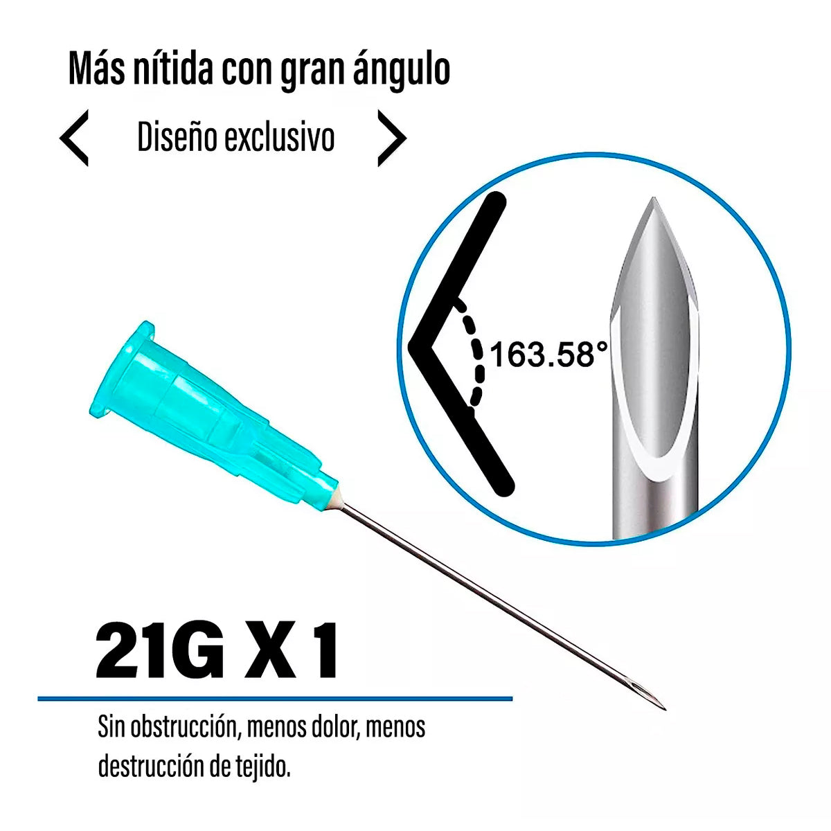 Aguja Hipodermica 21g X 1 - Caja 100 Unds Cranberry