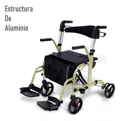 Andador Burrito Ortopédico Plegable 4 Ruedas 2 En 1