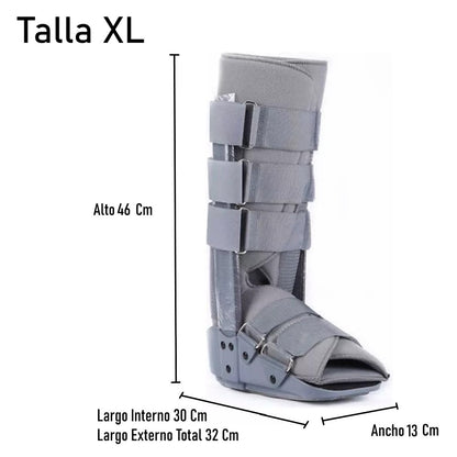 Bota Ortopédica Cam Walker Larga Gris Adulto Oneder