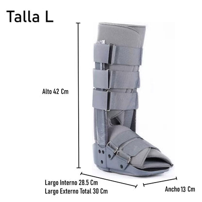 Bota Ortopédica Cam Walker Larga Gris Adulto Oneder