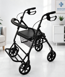 Andador Burrito Ortopedico Con Asiento 4 Ruedas Plegable