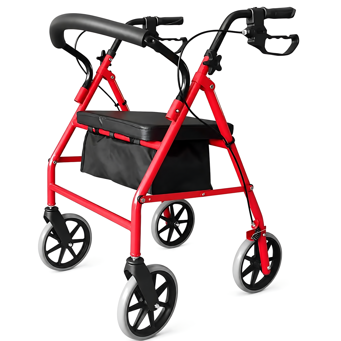 Andador Burrito Ortopedico 4 Ruedas Con Asiento Y Bolso 3004D