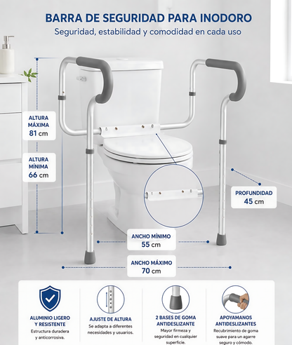 BARANDA DE SEGURIDAD BARRA PARA INODORO WC 702B