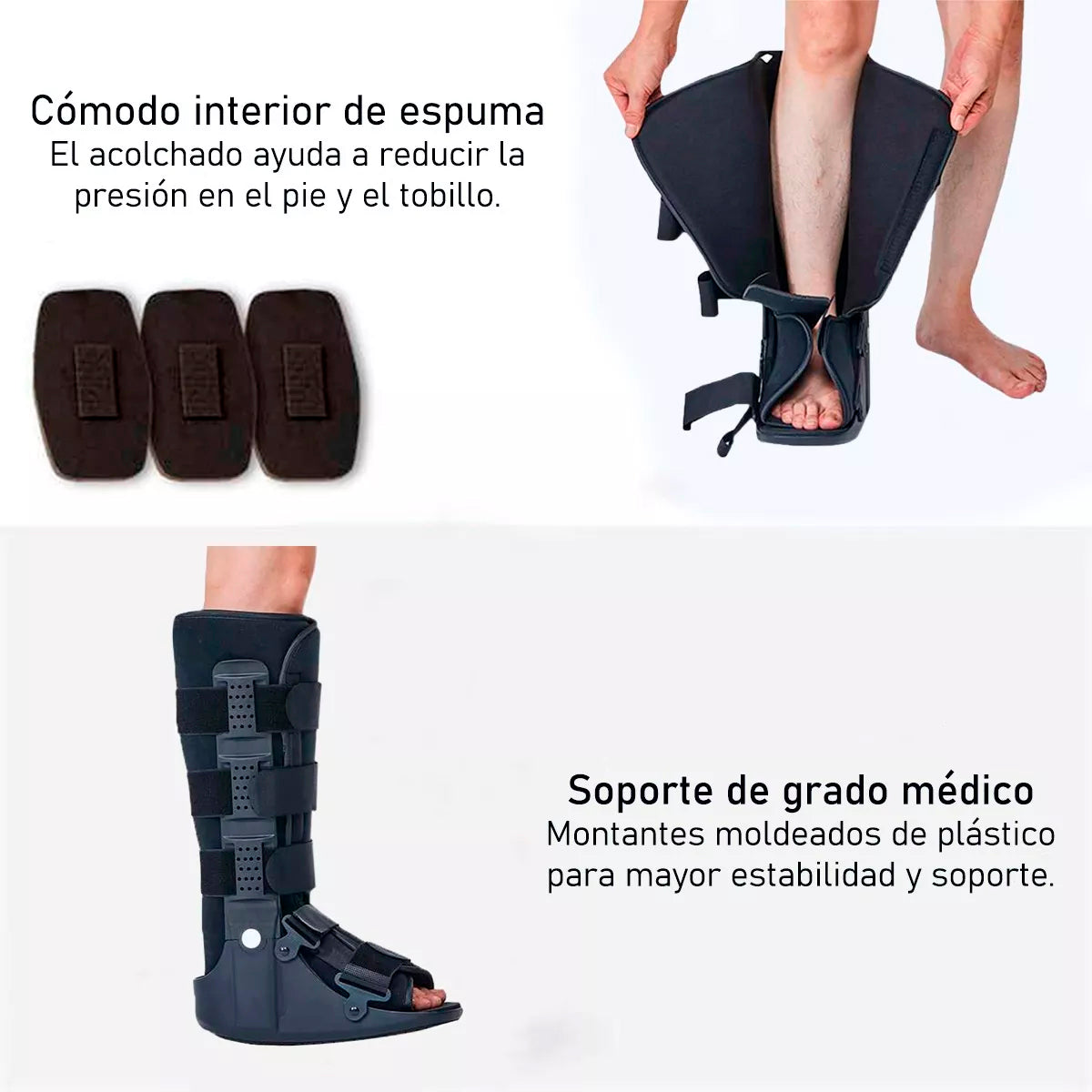Bota Ortopédica Cam Walker Larga Premium Pie Adulto Oneder