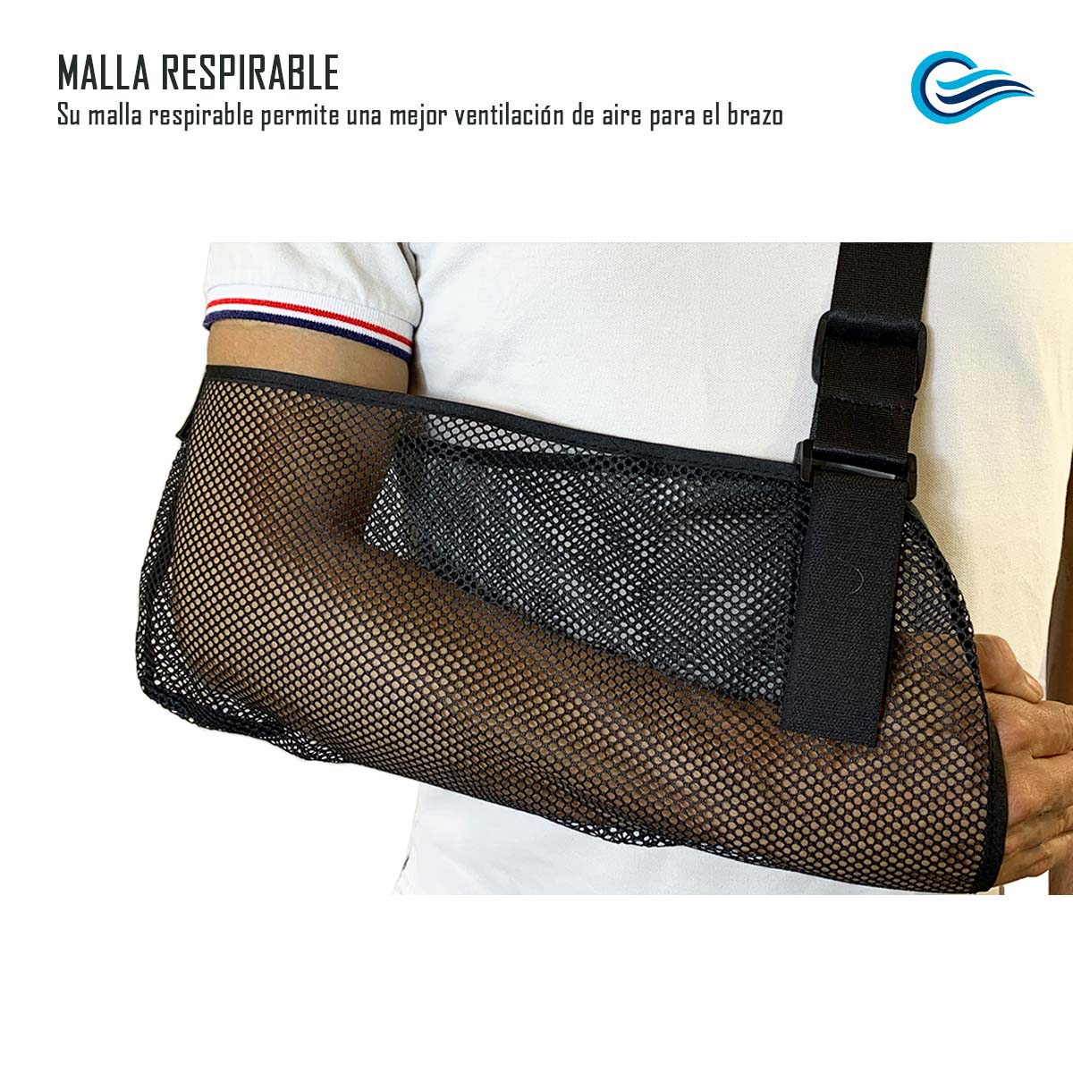 Cabestrillo Inmovilizador Malla Para Brazo Talla M Negro Oneder