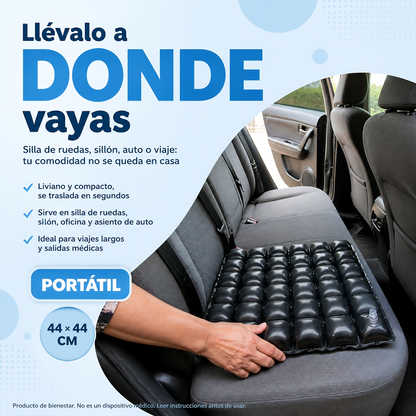 Cojin Picaron Antiescaras Cuadrado Inflable Negro