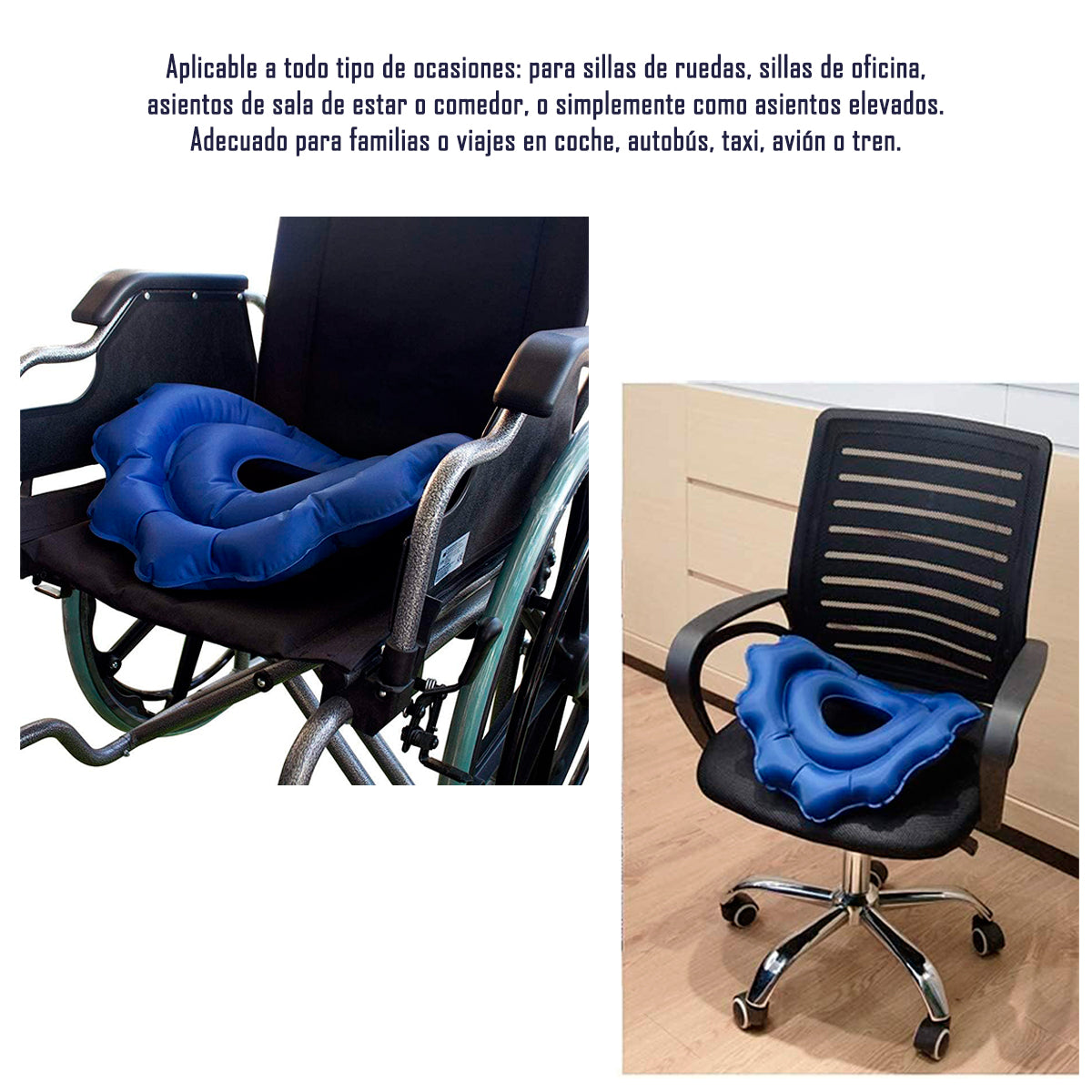 Cojín Antiescaras Oneder Picaron Redondo Para Silla Lavable