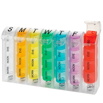 Pastillero Semanal Organizador De Pastilla 4 Tomas Diarias