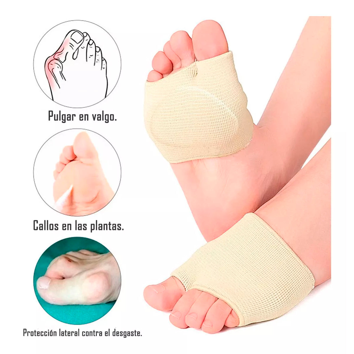 Almohadillas Metatarsianas Para Dedos De Los Pies Par