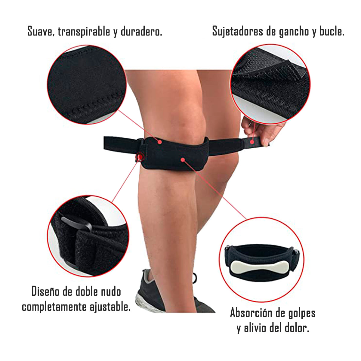 Pack 2 Menisqueras Soporte Rotuliano Ajustable Sport