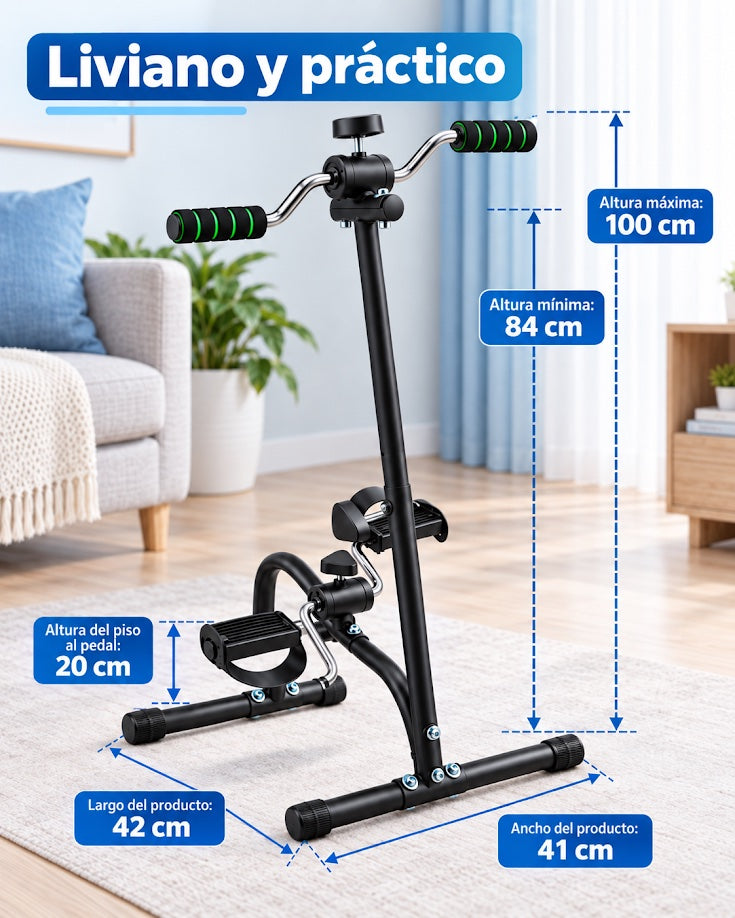 Pedalera Ejercitadora con Manubrio Alto para Rehabilitación
