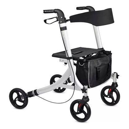 Andador Ortopédico 4 Ruedas Plegable Con Asiento Y Canasto 1005E