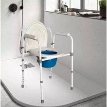 Baño Wc Plegable Inodoro Portatil Altura Regulable Con Balde 6001A