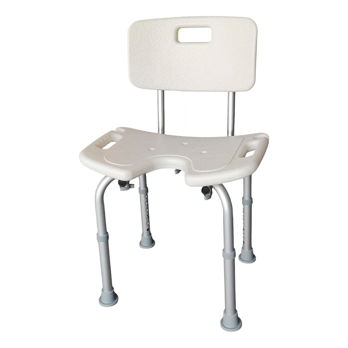 Silla De Ducha Portatil Baño Con Rebaje Respaldo Aluminio