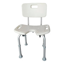 Silla De Ducha Portatil Baño Con Rebaje Respaldo Aluminio