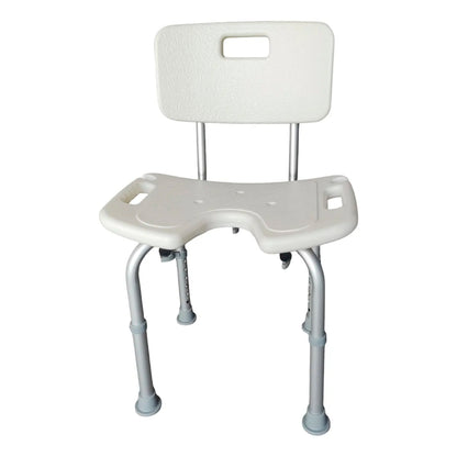 Silla De Ducha Portatil Baño Con Rebaje Respaldo Aluminio