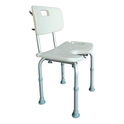 Silla De Ducha Portatil Baño Con Rebaje Respaldo Aluminio